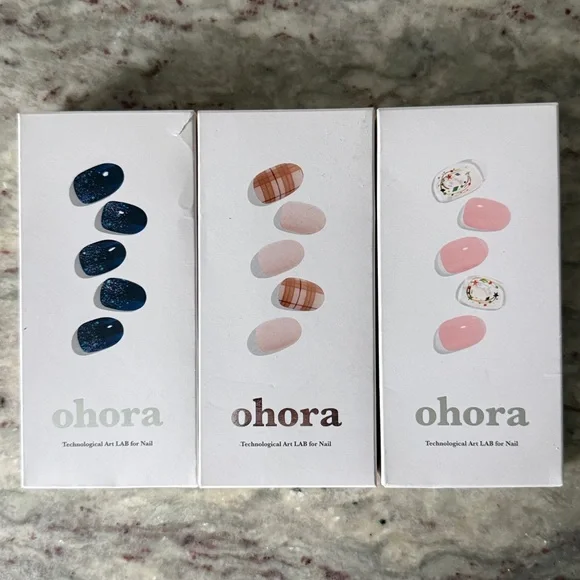 3 Sets Ohora Semicured Gel Nail Strips - Picture 1 of 1
